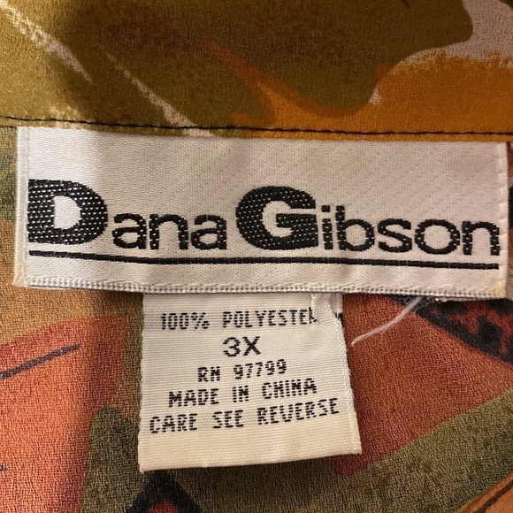 J womens Dana Gibson button front sheer blouse Size 3x - Picture 3 of 3